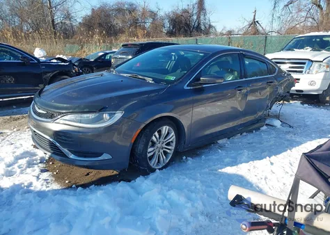 2015 Chrysler 200 Limited z USA, uszkodzony, nr VIN 1C3CCCAB2FN751879